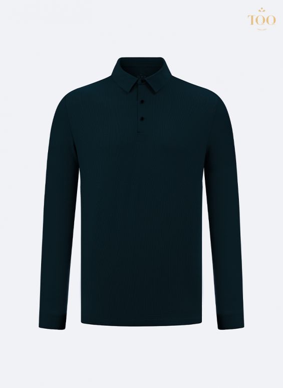 Áo polo dài tay Seamless cao cấp PK2303 màu tím than
