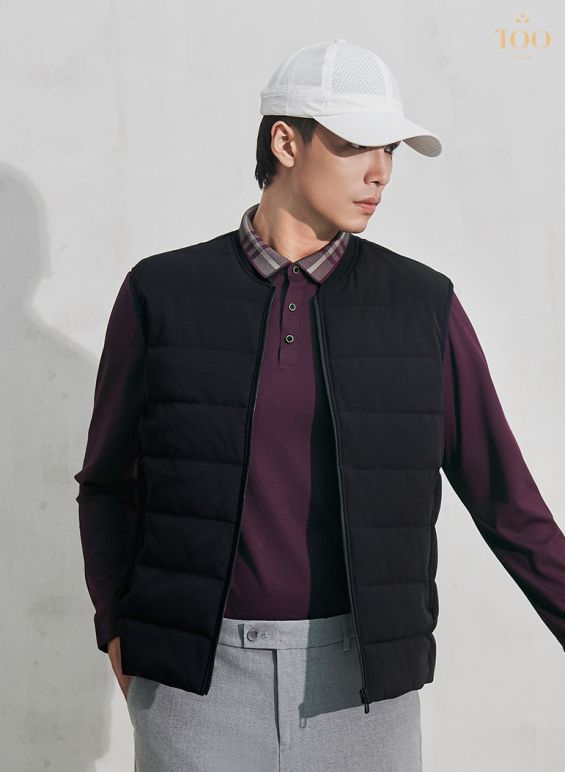 Áo ghile 2 lớp chần bông KH32271 màu đen