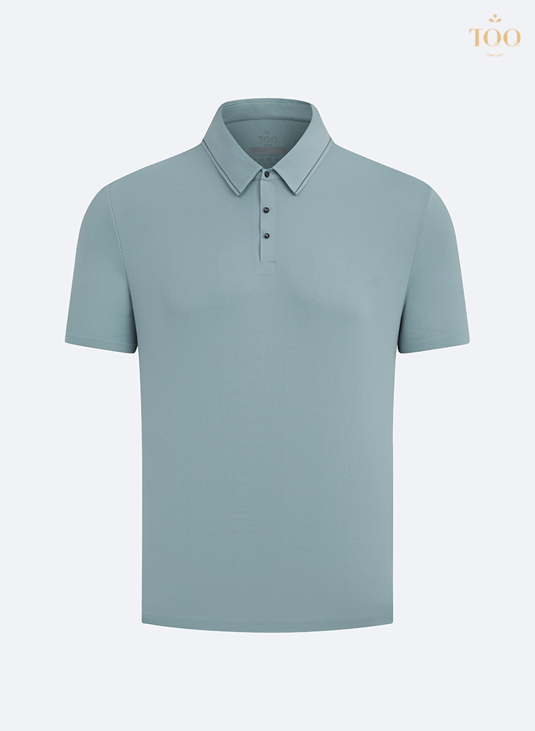 Áo Polo cao cấp không đường may PK17C màu xanh nhạt