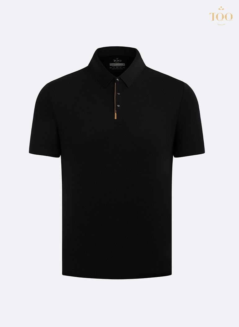 Áo Polo cao cấp không đường may PK2305C màu đen