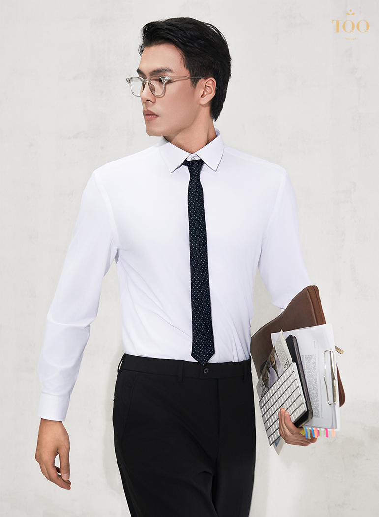 Áo sơ mi cao cấp Seamless Smk22 màu trắng