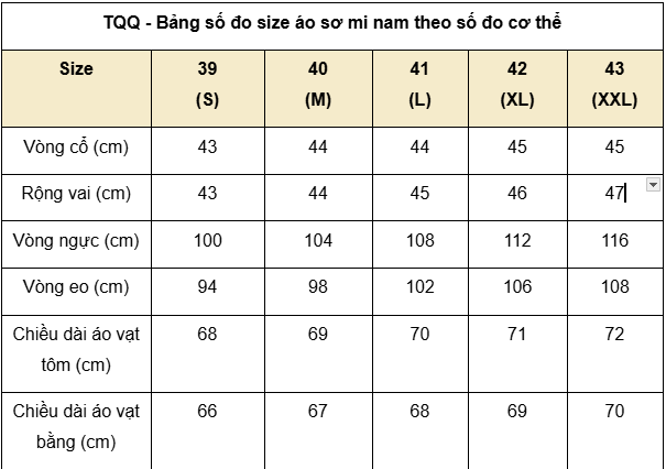 Nam giới nặng 70kg thì mặc áo sơ mi size gì? 3 Screenshot 1