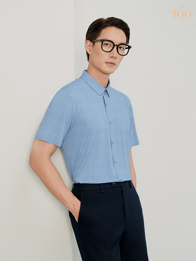Áo sơ mi ngắn tay cao cấp SMK04C