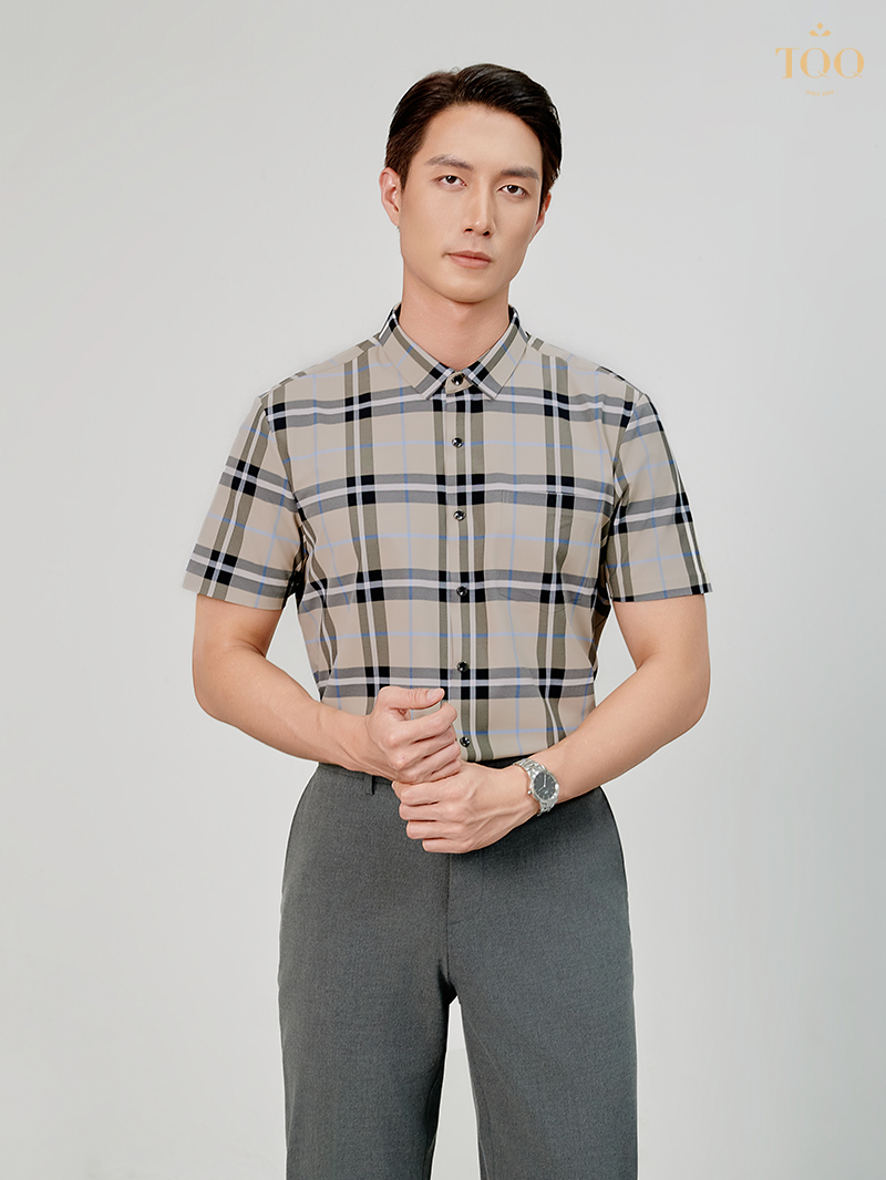 Áo sơ mi thun lạnh co giãn 4 chiều SMK11c