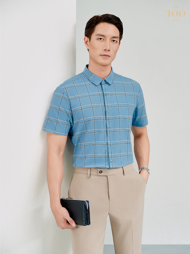 Áo sơ mi ngắn tay Seamless cao cấp SMK13C