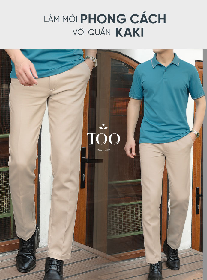 Làm mới phong cách thời trang ngày hè với quần Kaki TQQ