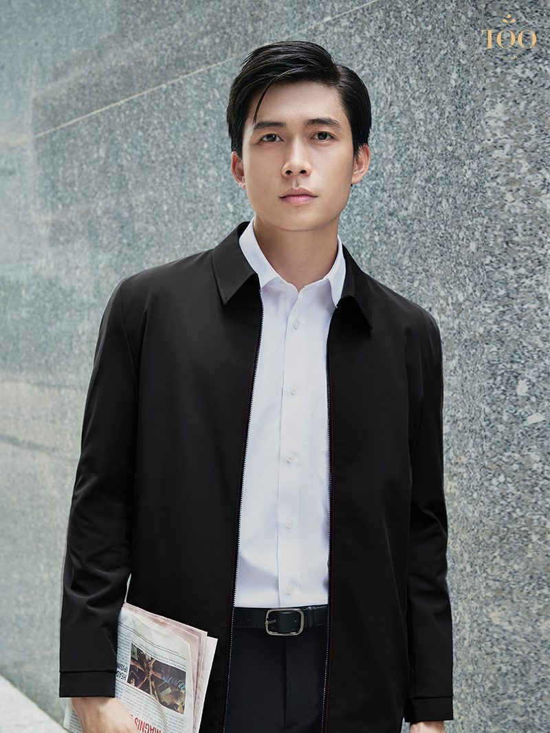 Áo khoác nam dáng suông công sở cổ bẻ K2L2323