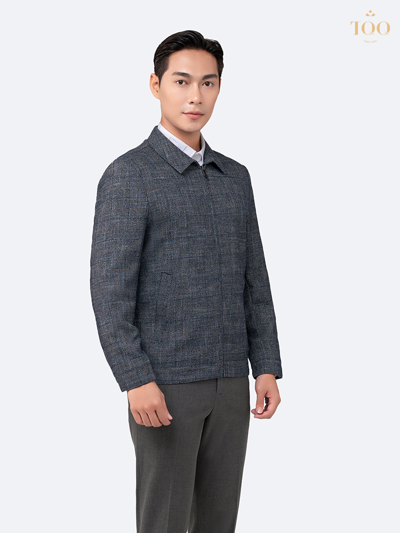 Áo khoác nam 2 lớp cổ đức K2L2327