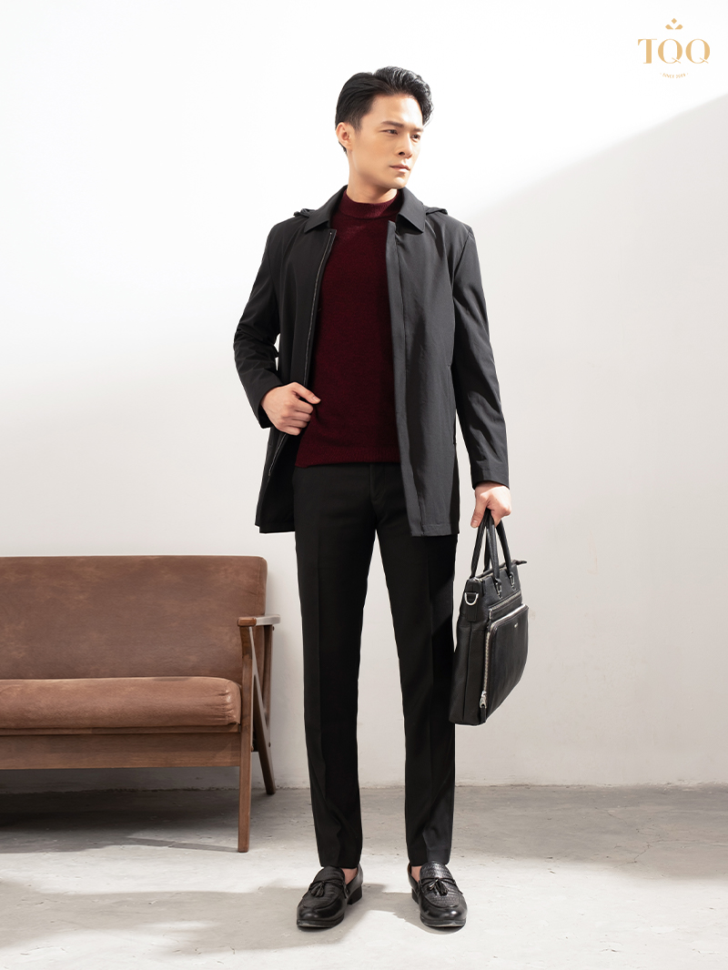 Áo khoác dáng dài có mũ KH21911